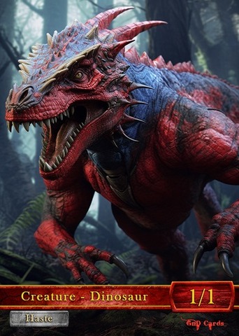 Dinosaur #5 (Red) AI ART